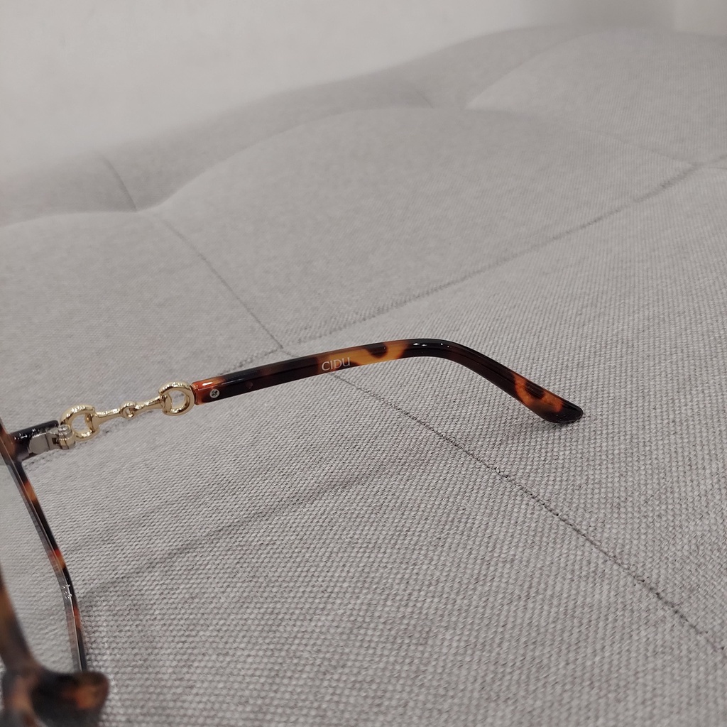 Kính Trắng Bản To Gọng Đồi Mồi Thời Trang Cidu Mk24