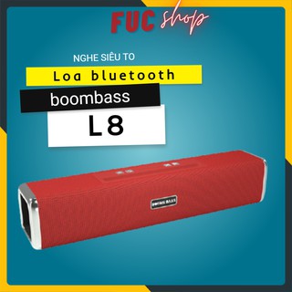 Loa nghe nhạc bluetooth giá rẻ mini BOOMBASS L8 Loa soundbar âm bass cực hay hỗ trợ đài FM thẻ nhớ USB và Jack 3.5