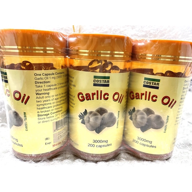 DẦU TỎI ÚC 🧄 GARLIC OIL GIÚP TĂNG CƯỜNG SỨC KHOẺ GIẢM MỠ MÁU [ CHAI 200 VIÊN]