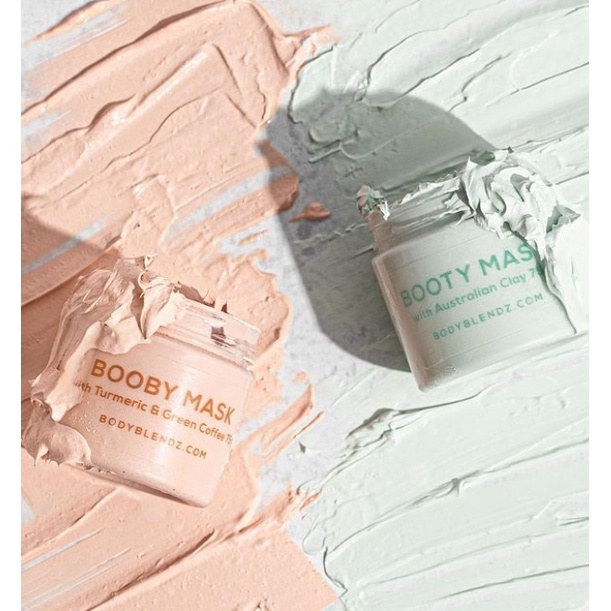 Combo 02 hũ mặt nạ dưỡng ngực mông Body Blendz Australia luxe booby & booty masks - 2x75ml tặng kèm túi makeup | BigBuy360 - bigbuy360.vn