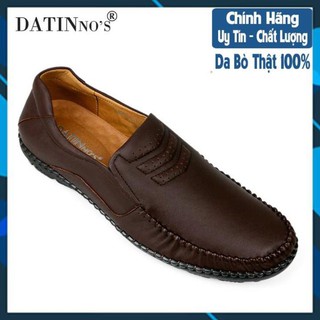 [XẢ HÀNG] Giày Mọi Nam Da Bò Cao Cấp DATINNOS ( Đen Nâu ) - PG031