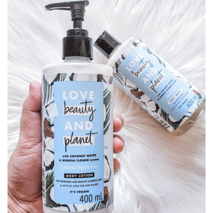 [Nhập HANG2708 giảm 8% đơn 300K] Sữa Tắm Love Beauty And Planet Body Wash làm sáng da và phục hồi da cấp ẩm chính hãng