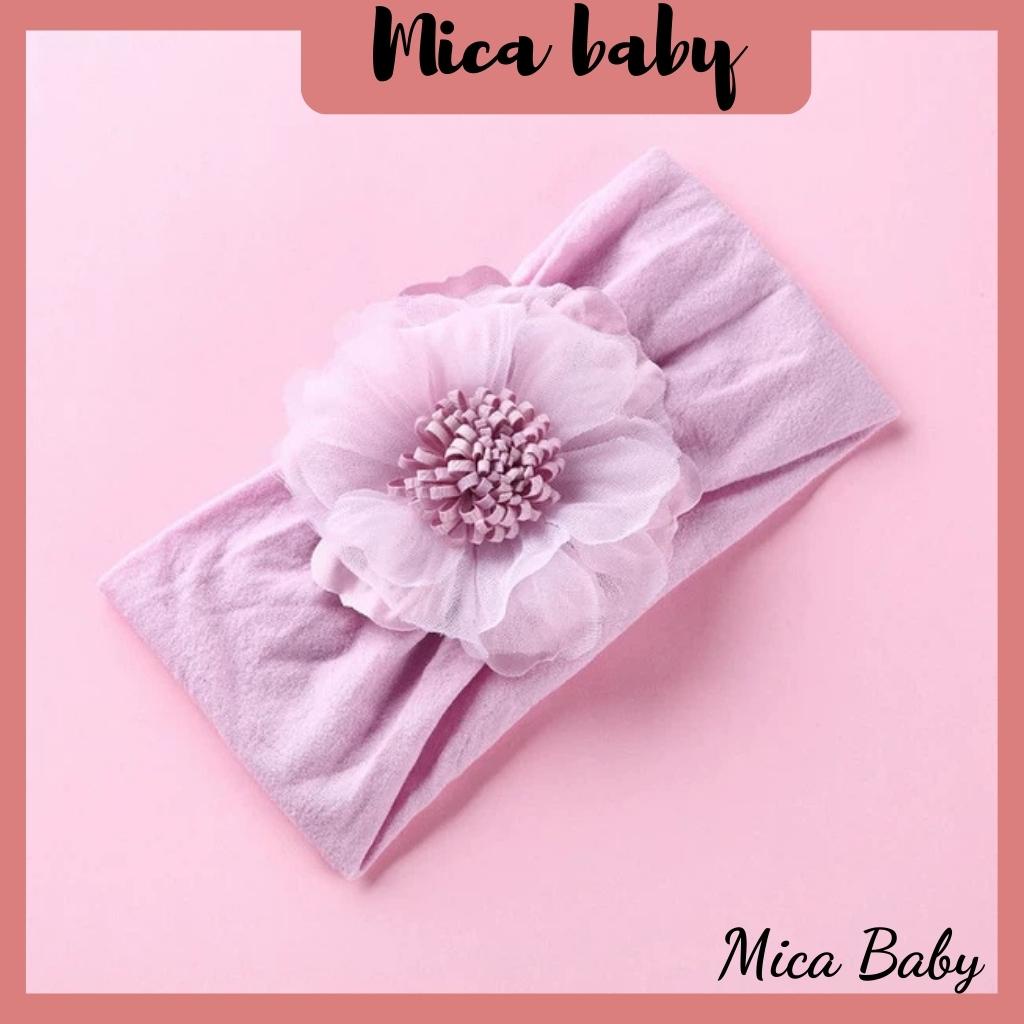 Băng đô nơ hoa bản to dễ thương cho bé Mica baby BD17