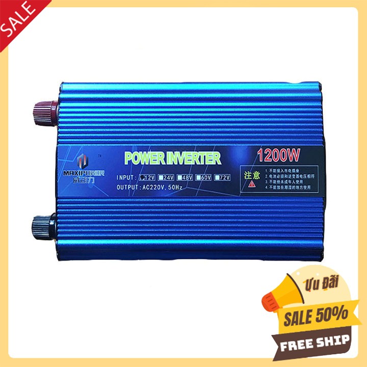 Bộ kich điện 12V lên 220V 1200W inverter - Tiết kiệm điện