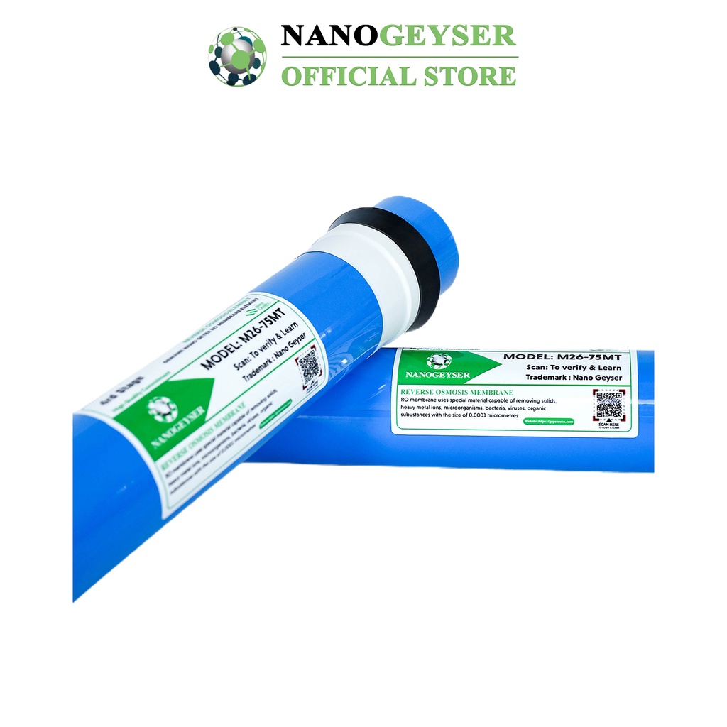 Màng RO Nano Geyser, Lõi lọc nước số 4 máy RO, Dùng cho các dòng máy lọc nước RO, Kangaroo, Karofi, Aqua...