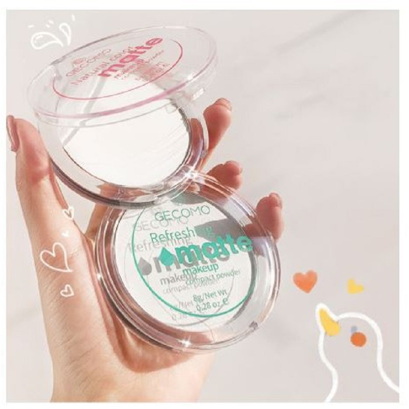 Phấn Phủ Dạng Nén Kềm Dầu Hiệu Quả Gecomo 8g - Hàng nội địa