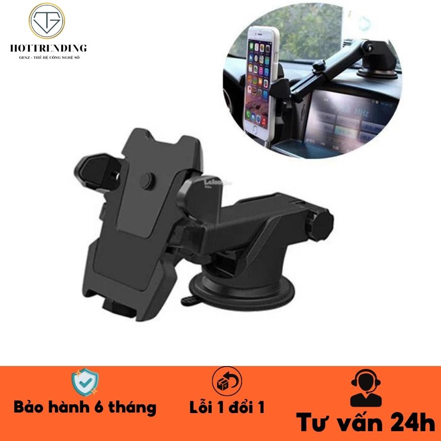Giá đỡ kẹp điện thoại đa năng để trên ô tô, xe hơi - kệ có đế hút chân không gắn vào kính xoay 360 độ tiện lợi