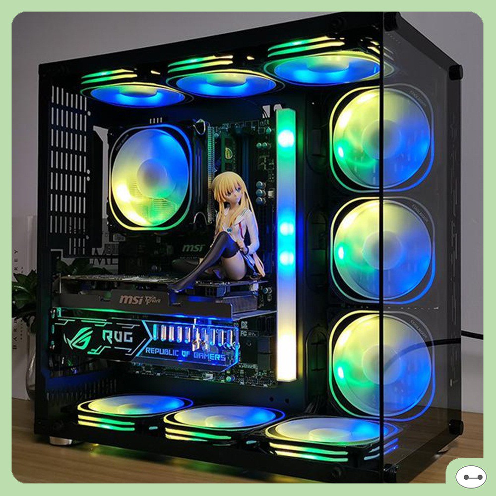 QUẠT LED CASE COOLMOON V12 LED RGB 12CM