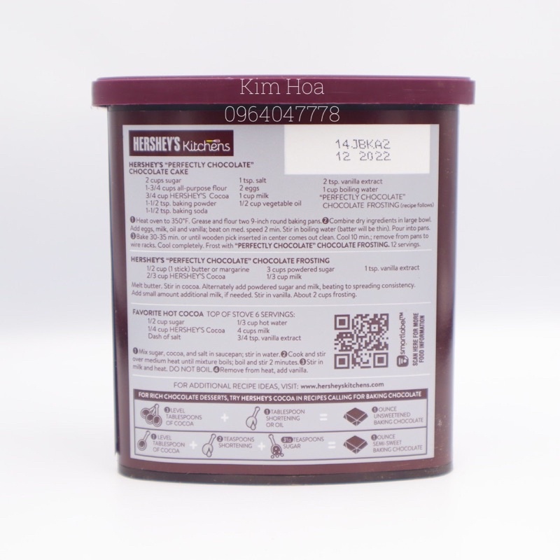 BỘT CACAO HERSHEY'S 226G