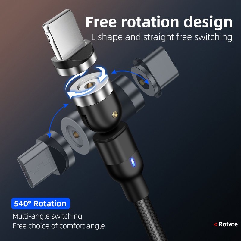 Cáp sạc nam châm đầu tròn cho điện thoại Android