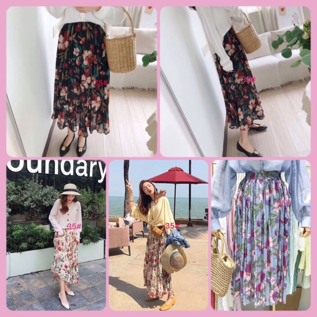 Chân váy xếp ly hoa ( Quảng Châu) | BigBuy360 - bigbuy360.vn