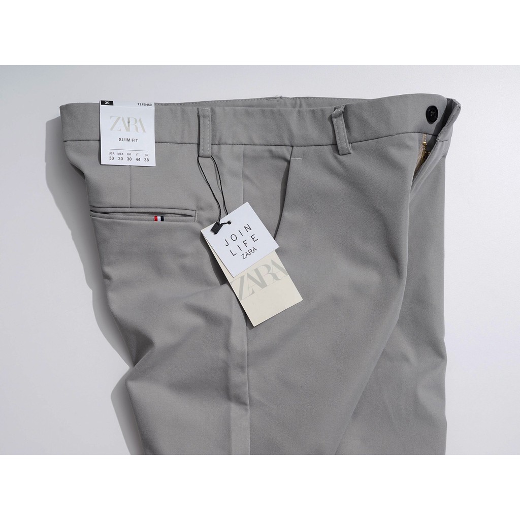 Quần short nam ZARA vải kaki cao cấp MÀU BẠC - TINH TẾ SANG TRỌNG