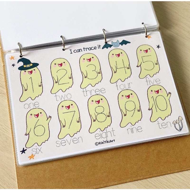 Học liệu bóc dán Montessori Busy Book Halloween