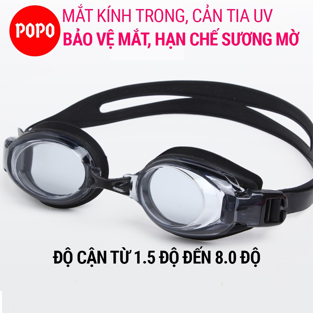 Kính bơi cận người lớn 5100 POPO có độ cận thị từ 1.5 độ đến 8.0 độ chống UV