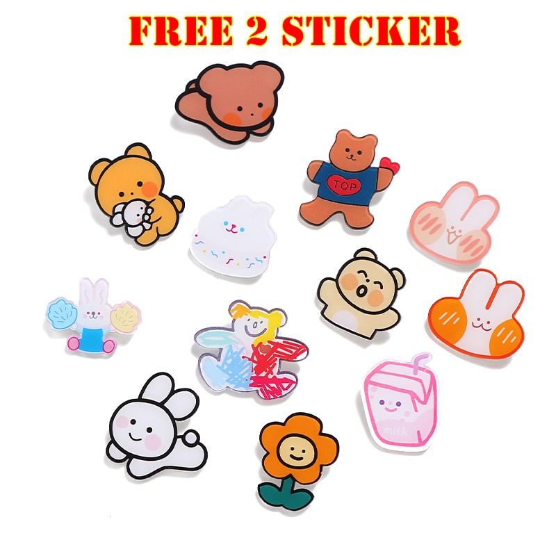 Balo nữ TẶNG 1 MÓC KHÓA BÔNG VÀ 2 STICKER Bộ 4 món Balo nữ túi ví dễ thương