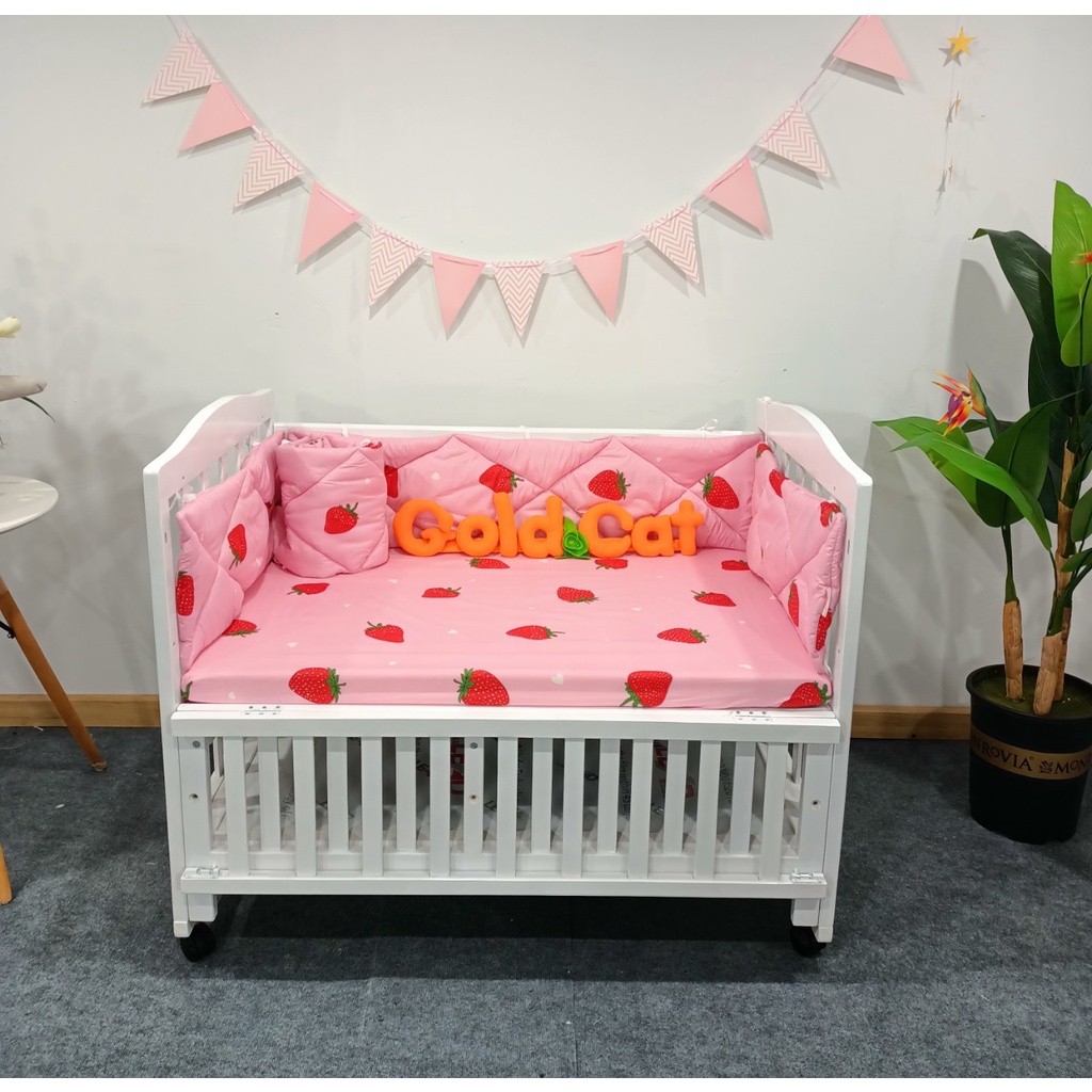 Combo Quây - Ga - Đệm  cũi cho bé GOLDCAT đủ size.