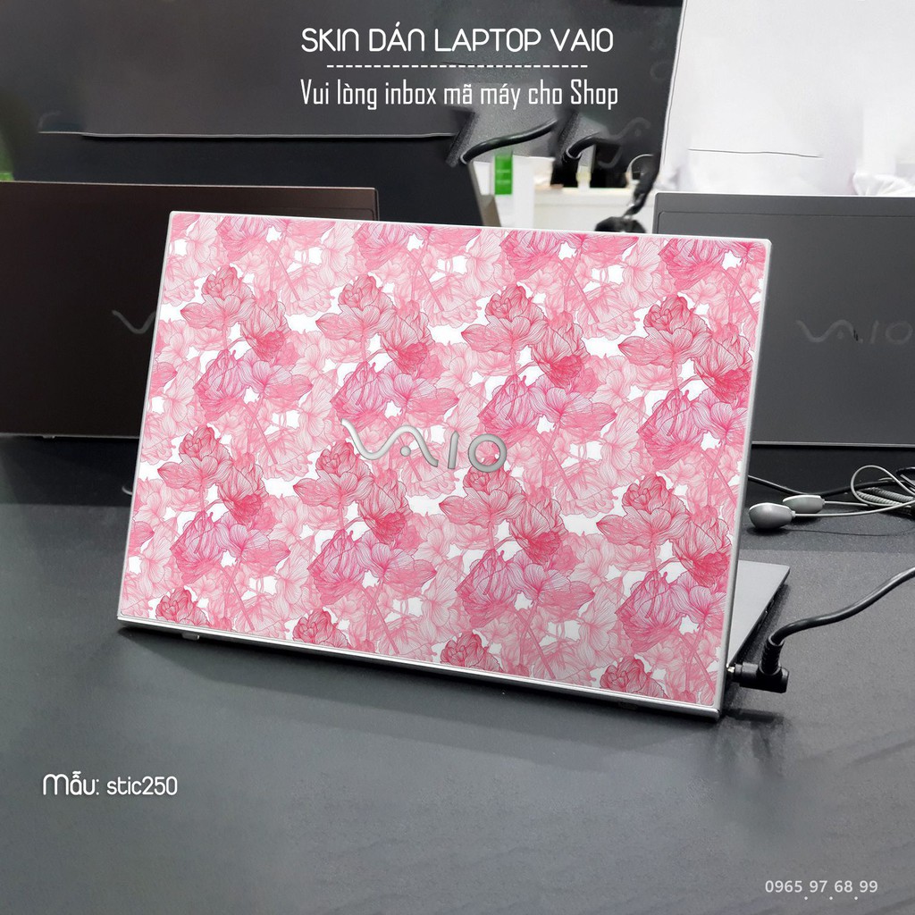 Skin dán Laptop Sony Vaio in hình hoa hồng stic250 (inbox mã máy cho Shop)