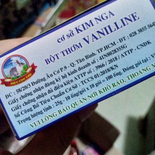 Túi 10 ống bột thơm (Vani) Kim Nga