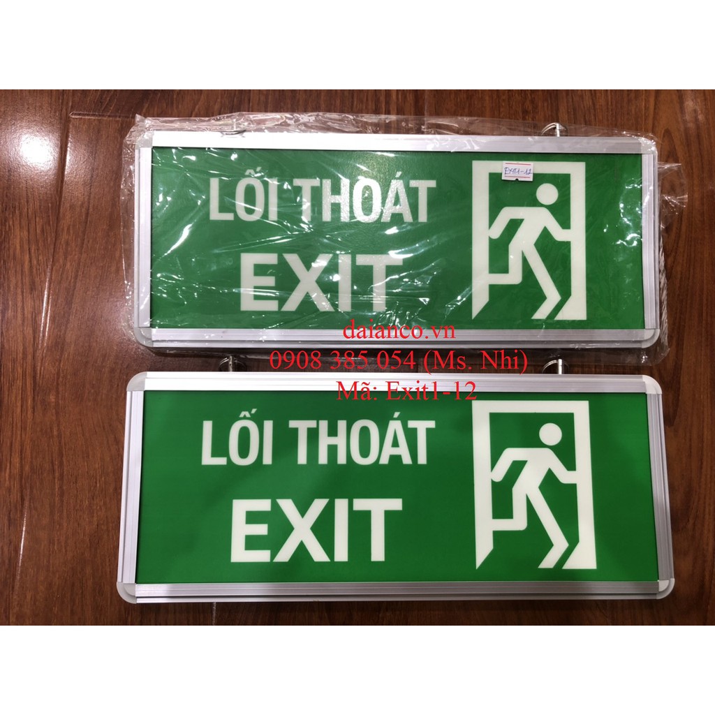 Hộp Đèn Exit Thoát Hiểm Dạ Quang Chuyên Dụng Loại 1 Mặt- Hình thật