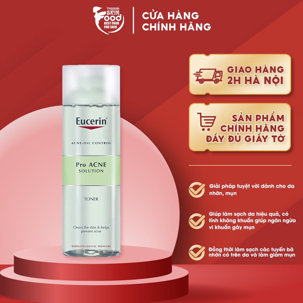 Nước Hoa Hồng Dành Cho Da Mụn Eucerin Acne-Oil Control Pro Acne Solution Toner 200ml