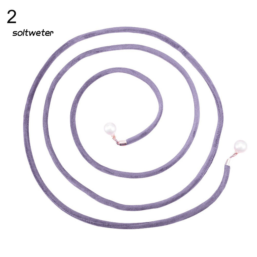 Dây thắt lưng đính ngọc trai nhân tạo thời trang cho nữ