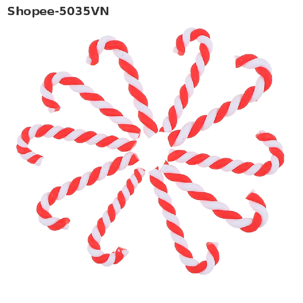 Bộ 10 Gậy Giáng Sinh Bằng Resin Resin Trang Trí Điện Thoại DIY