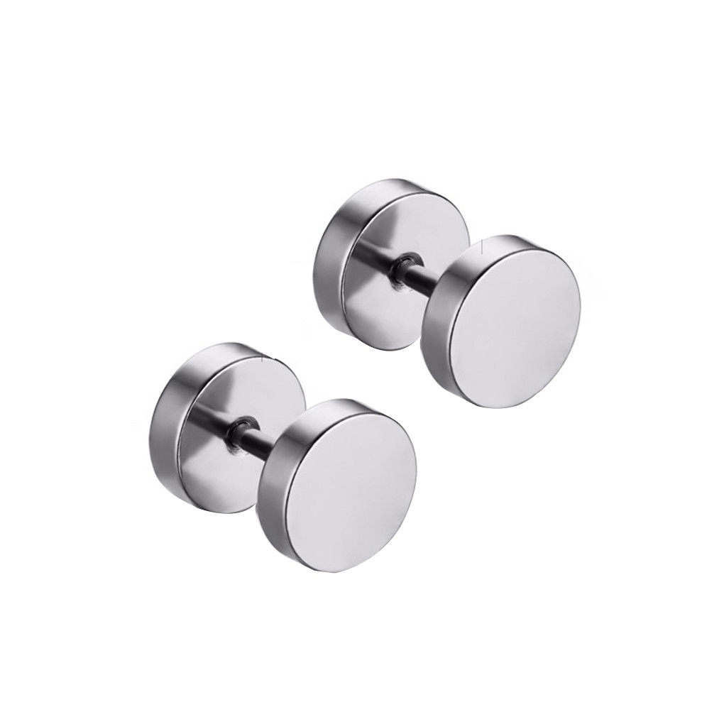 Đôi khuyên tai hình quả tạ thời trang cho nam và nữ