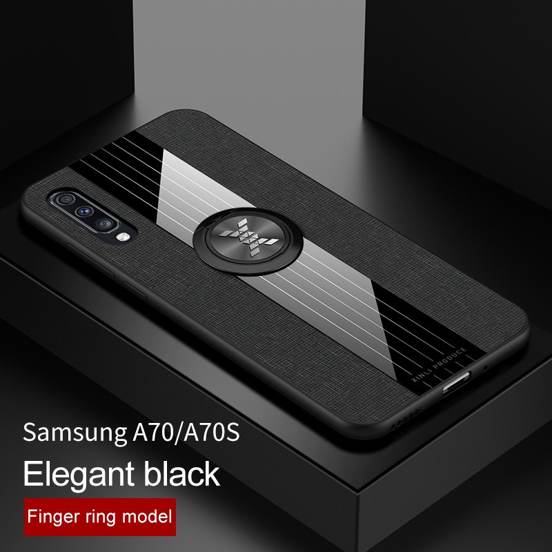 Ốp điện thoại cứng gắn nhẫn đỡ chống sốc cho Samsung Galaxy A70 A70 A 70 GalaxyA70
