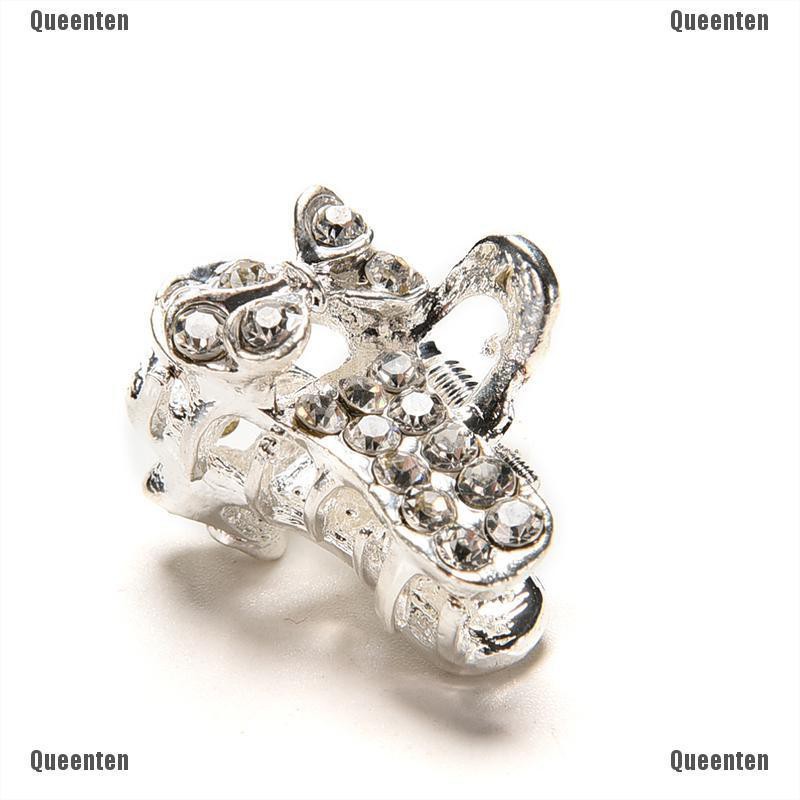 ★Queen★Style New Crystal Flower Mini Hair Claw Clamp Hair Clip Hair Pin
