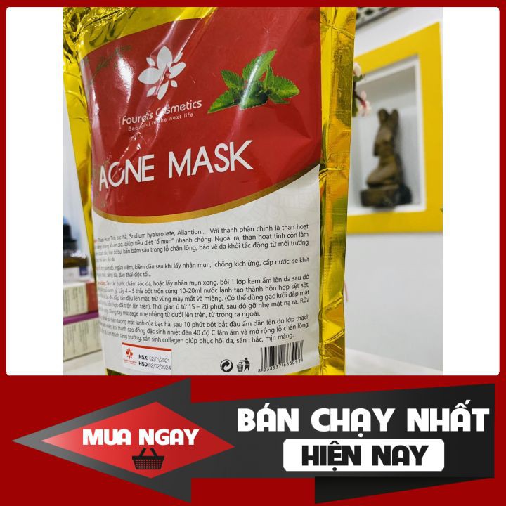 Mặt Nạ Thạch Cao 1kg/bịch ⚡ CHÍNH HÃNG ⚡ Nạ Bột ACNE MASK FOURETS Hỗ Trợ Giảm Đỏ Kiềm Dầu Sau Khi Lấy Nhân Mụn