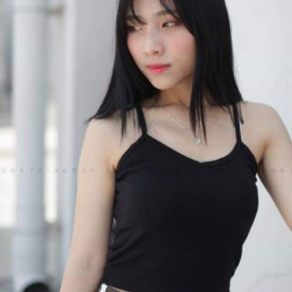 Áo Croptop 2 Dây Màu Đen