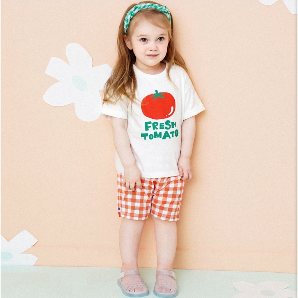 Áo cotton bé trai bé gái in hình cà chua Hej. HA2854