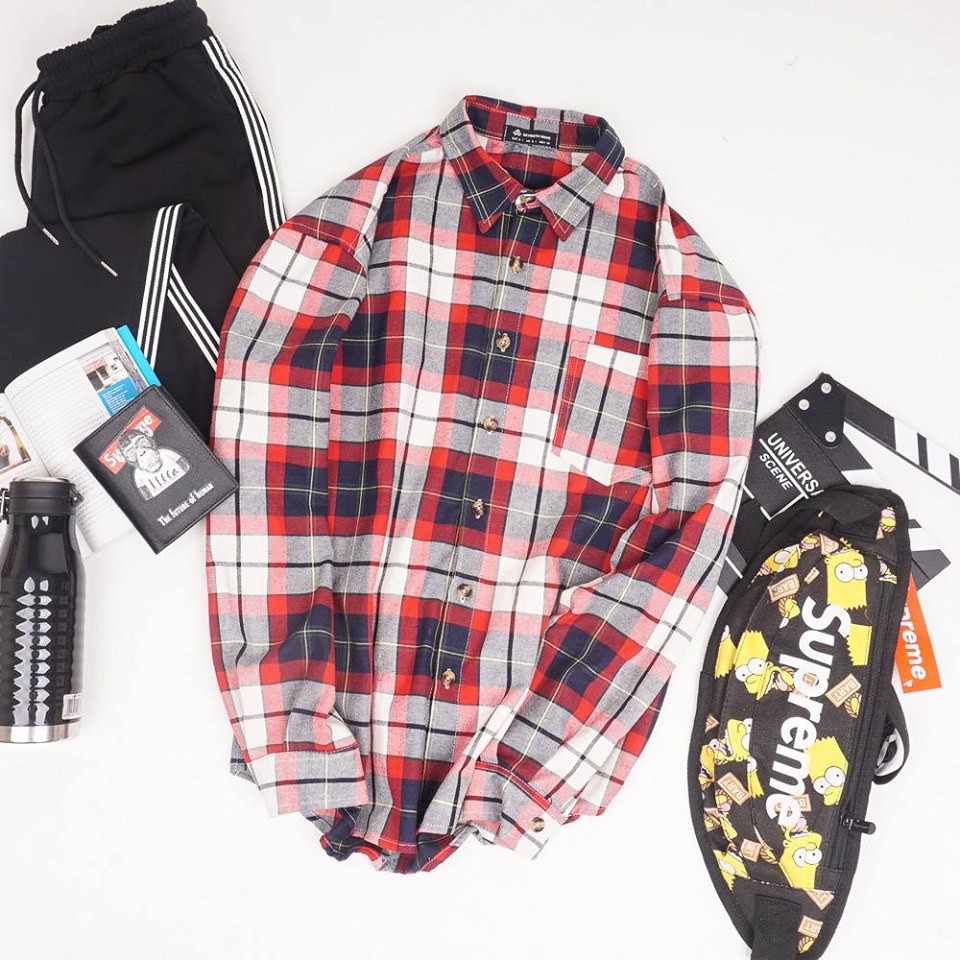 Áo sơ mi caro nam nữ City Cycle - Áo sơ mi nam dài tay Unisex kẻ caro Local Brand | BigBuy360 - bigbuy360.vn