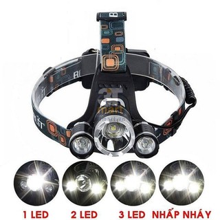 Đèn pin đội đầu 3 bóng siêu sáng