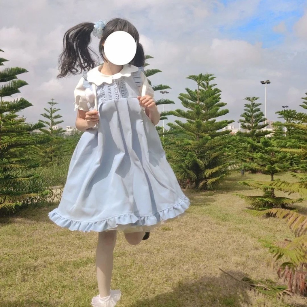 Đầm Lolita Hai Dây Thời Trang Mùa Hè Ngọt Ngào Cho Nữ Sinh