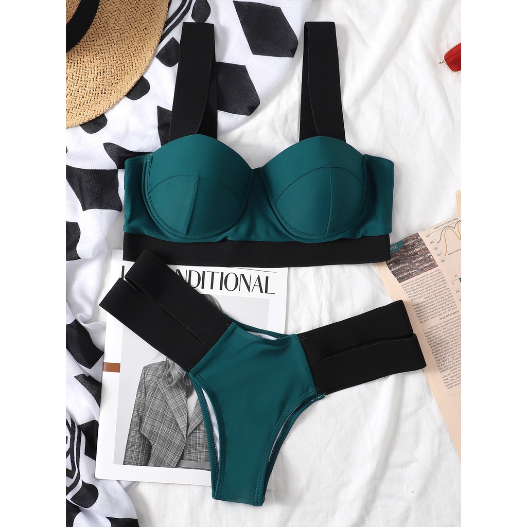 Bikini Neon Dạ Quang Cup Nâng Ngực Siêu Tây Độc Đáo