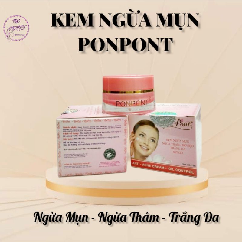 KEM TRẮNG DA NGỪA MỤN PONPONT