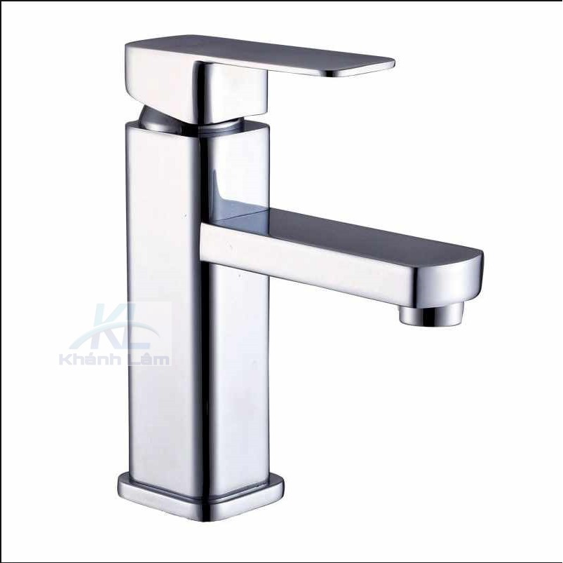 Vòi Rửa Mặt Lavabo Nóng Lạnh LOẠI GẬT GÙ Kèm Dây Cấp Nước Đồng Mạ Crome Cao Cấp V5125