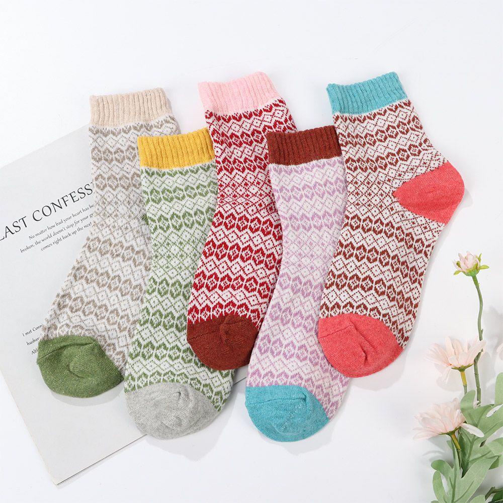 NIUYOU Set 5 Đôi Tất Giữ Nhiệt Mềm Mại Thoải Mái