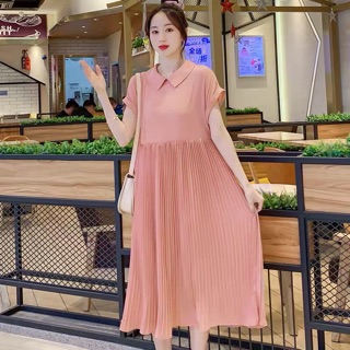 Váy bầu, Đầm bầu dập li chất mát chị e mặc công sở