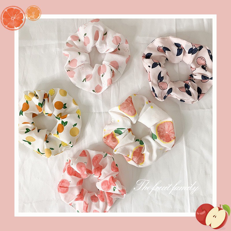 Cột Tóc Vải Scrunchies Dễ Thương Nhiều Màu Hàn Quốc SC13