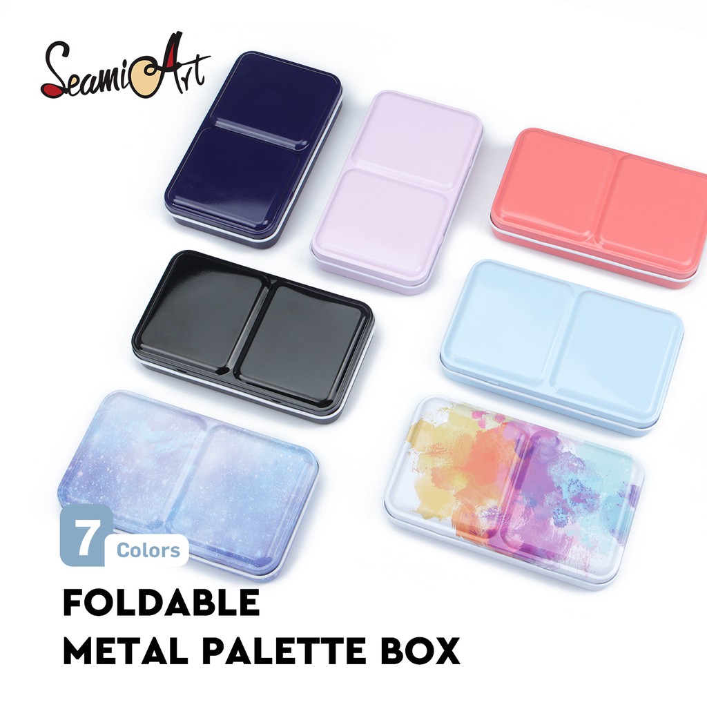 SeamiArt Multi Functional Portable Metal Foldable Painting Box