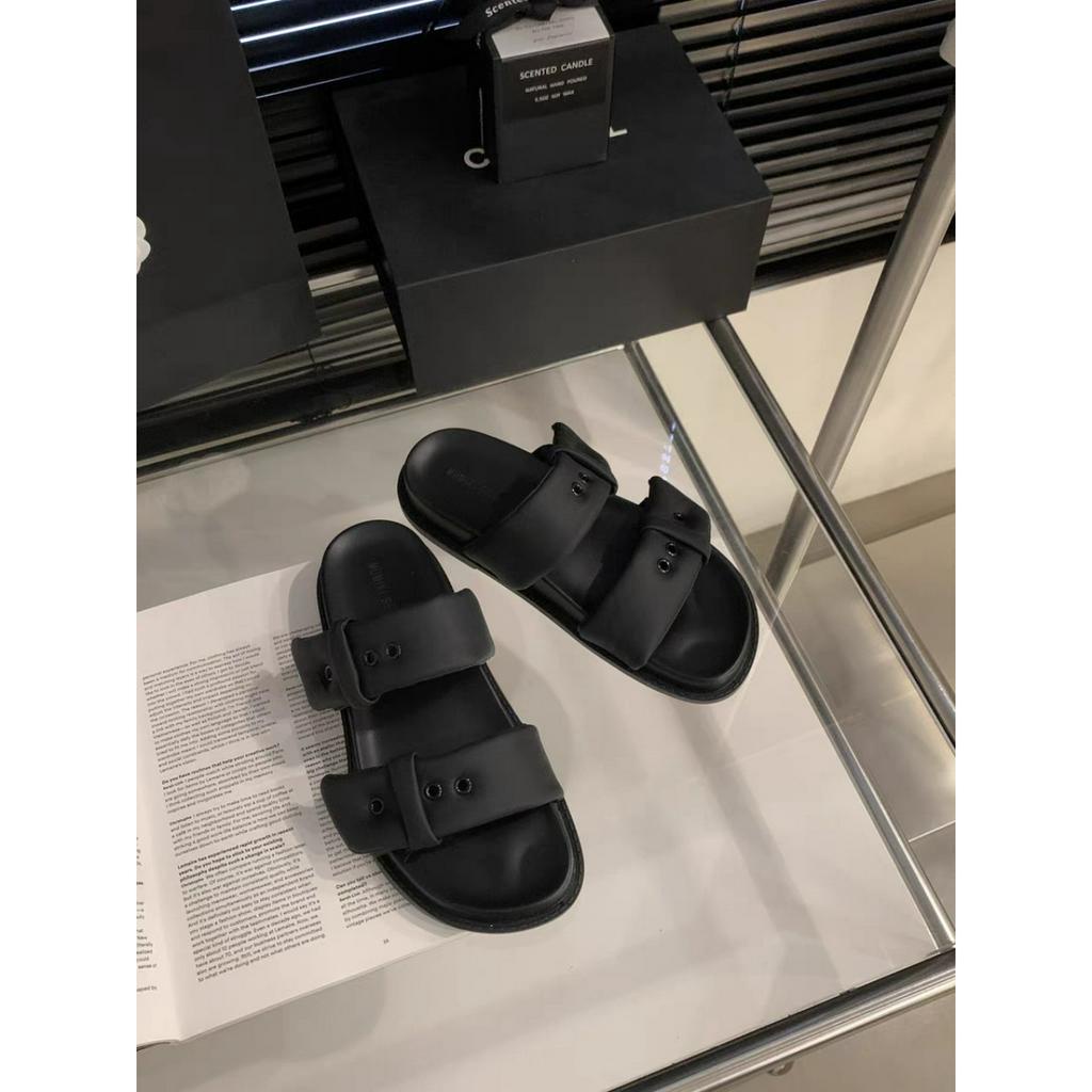 Dép lê hai quai ngang chất liệu da PU hàng quảng châu loại một