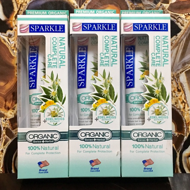 💐Kem đánh răng SPARKLE ORGANIC 100g Thái lan