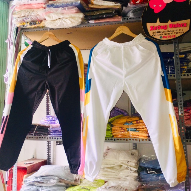 [Mã SKAMA06 giảm 8% tối đa 50K đơn 250K] Quần thể thao jogger phối màu ảnh thật clip quần ống suông bo chun - Dư Tú Lệ | BigBuy360 - bigbuy360.vn
