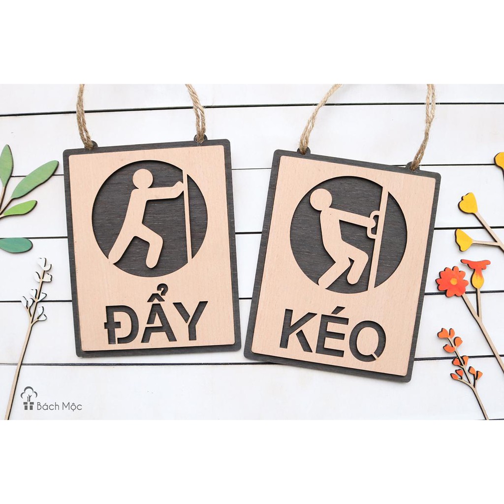 Bảng gỗ decor Kéo/Đẩy
