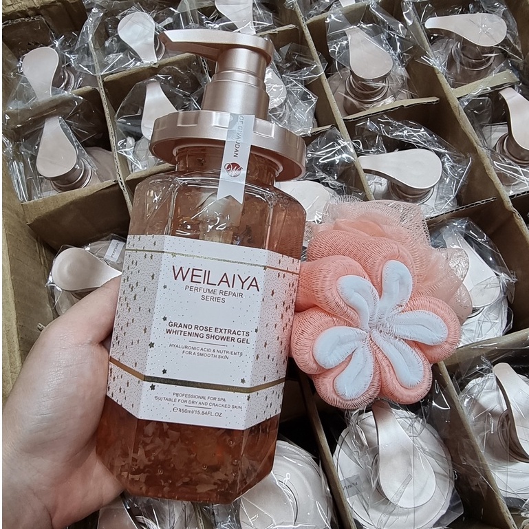 Sữa tắm nước Hoa Weilaiya chính hãng tủy mật hoa hồng Damask 450ml hương thơm quyến rũ dài lâu - W15 | BigBuy360 - bigbuy360.vn