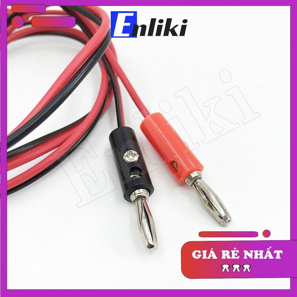 Cáp 2 đầu Kẹp Cá Sấu - Jack Bắp Chuối, Dài 80cm
