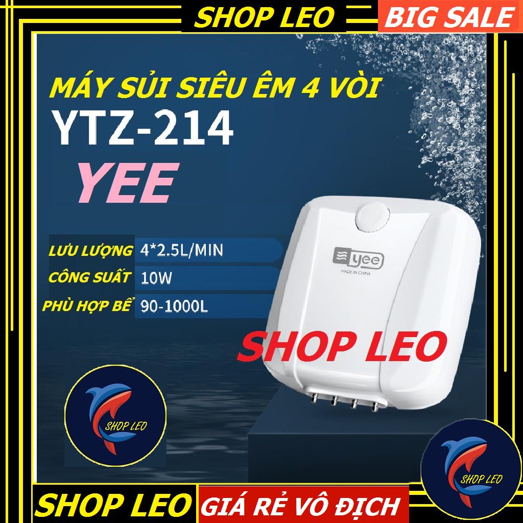 Máy Sủi oxi siêu êm YEE 4 vòi - Sủi oxy cao cấp 4 vòi - Máy tạo khí siêu êm -Phụ kiện cá cảnh - shopleo