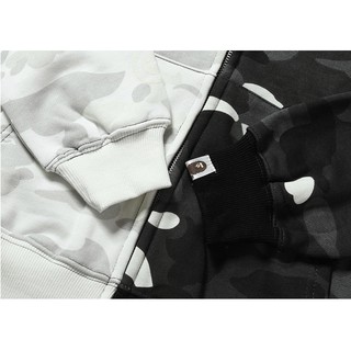 [Freeship]Áo khoác Bape camo đen trắng phản quang